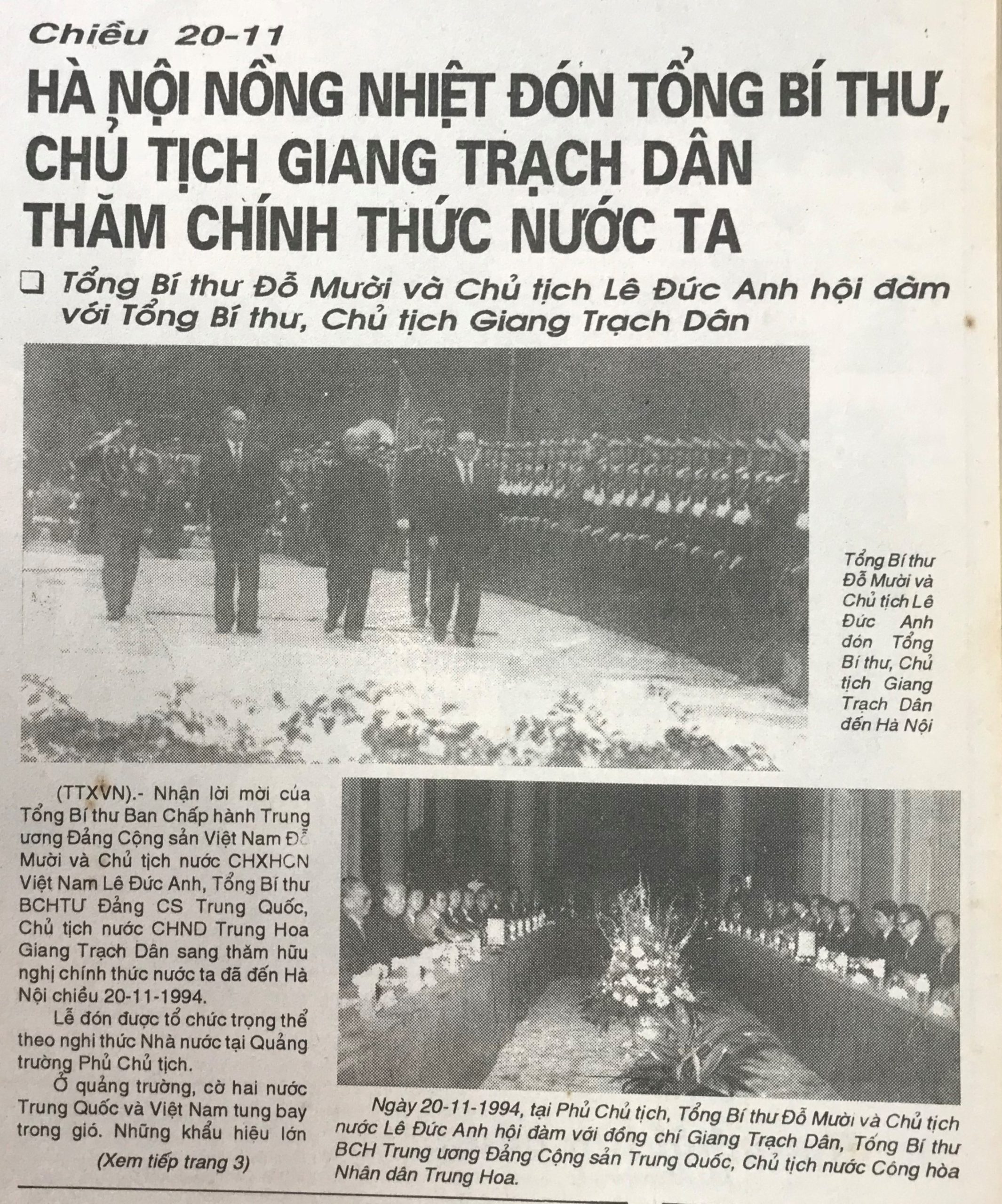 Chiều 20-11 Hà Nội nồng nhiệt đón Tổng Bí thư
